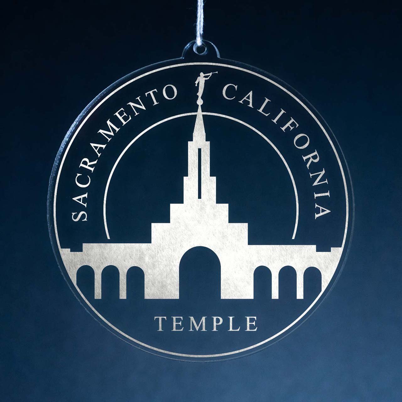 Sacramento California Temple Christmas Ornament - Latter-Day Saint LDS Missionary Gift - Book of Mormon