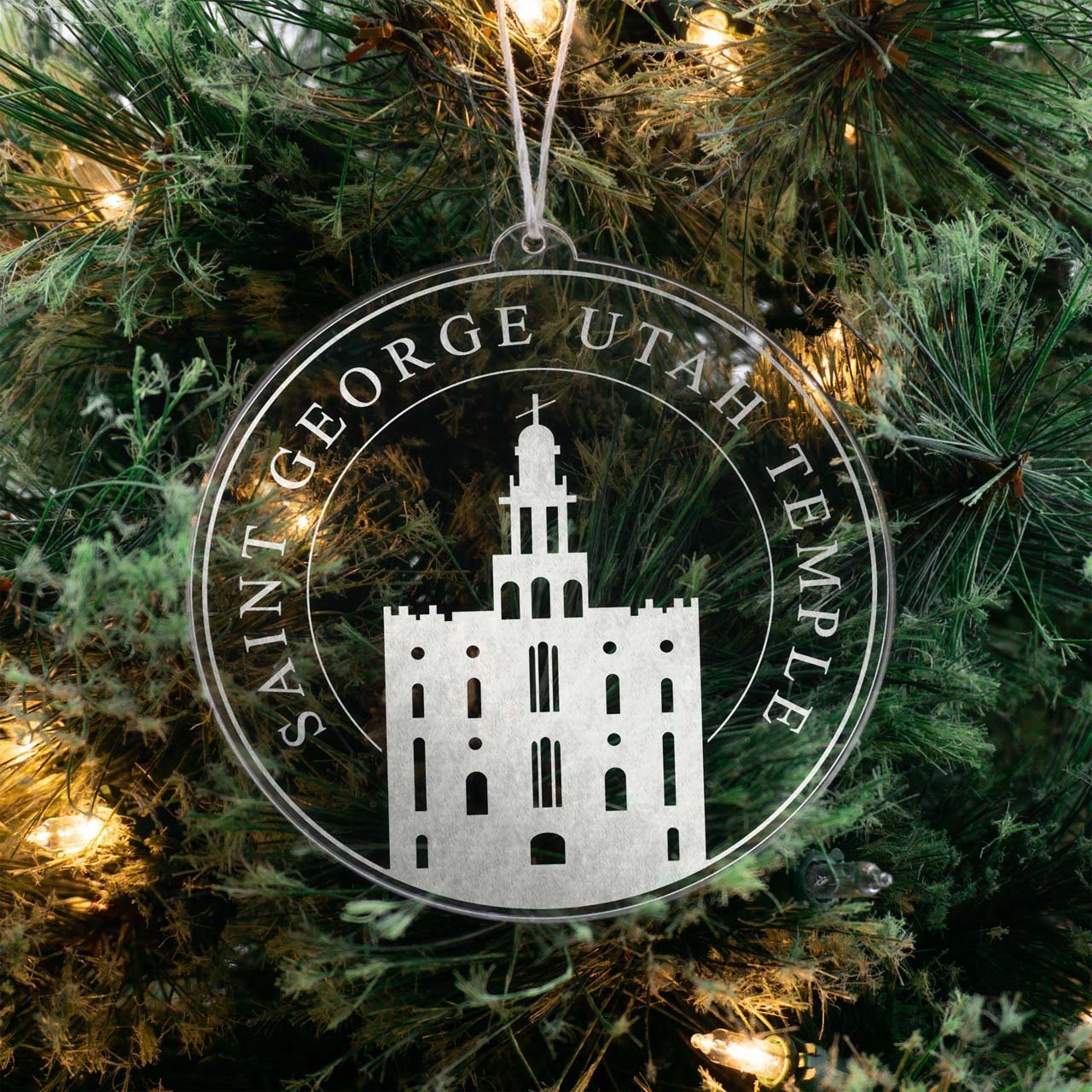 Saint George Utah Temple Christmas Ornament - Latter-Day Saint LDS Missionary Gift - Book of Mormon