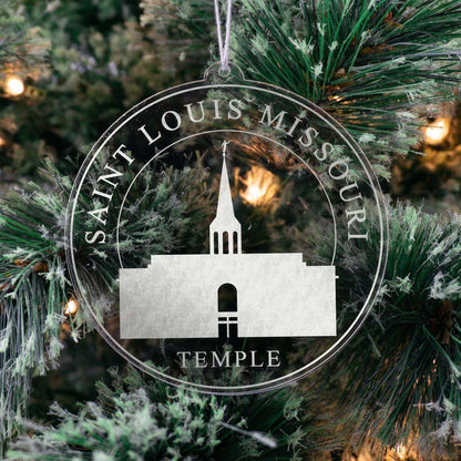 Saint Louis Missouri Temple Christmas Ornament - Latter-Day Saint LDS Missionary Gift - Book of Mormon