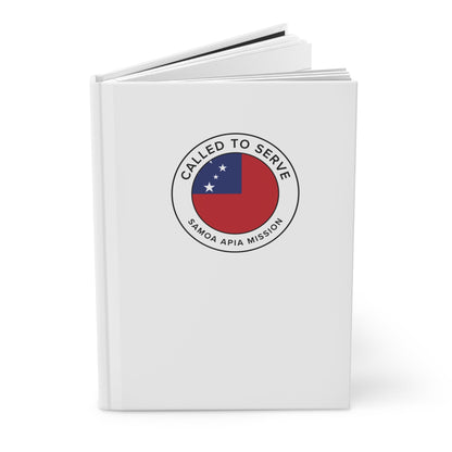 Samoa Apia Mission Circle Flag Called to Serve White Hardcover Journal Matte - Latter-Day Saint LDS Missionary Gift - Book of Mormon