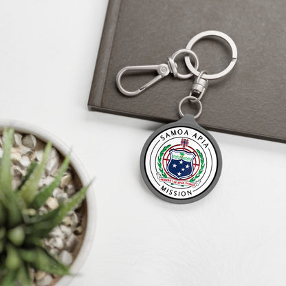 Samoa Apia Mission Circle Flag Key Tag - Latter-Day Saint LDS Missionary Gift - Book of Mormon