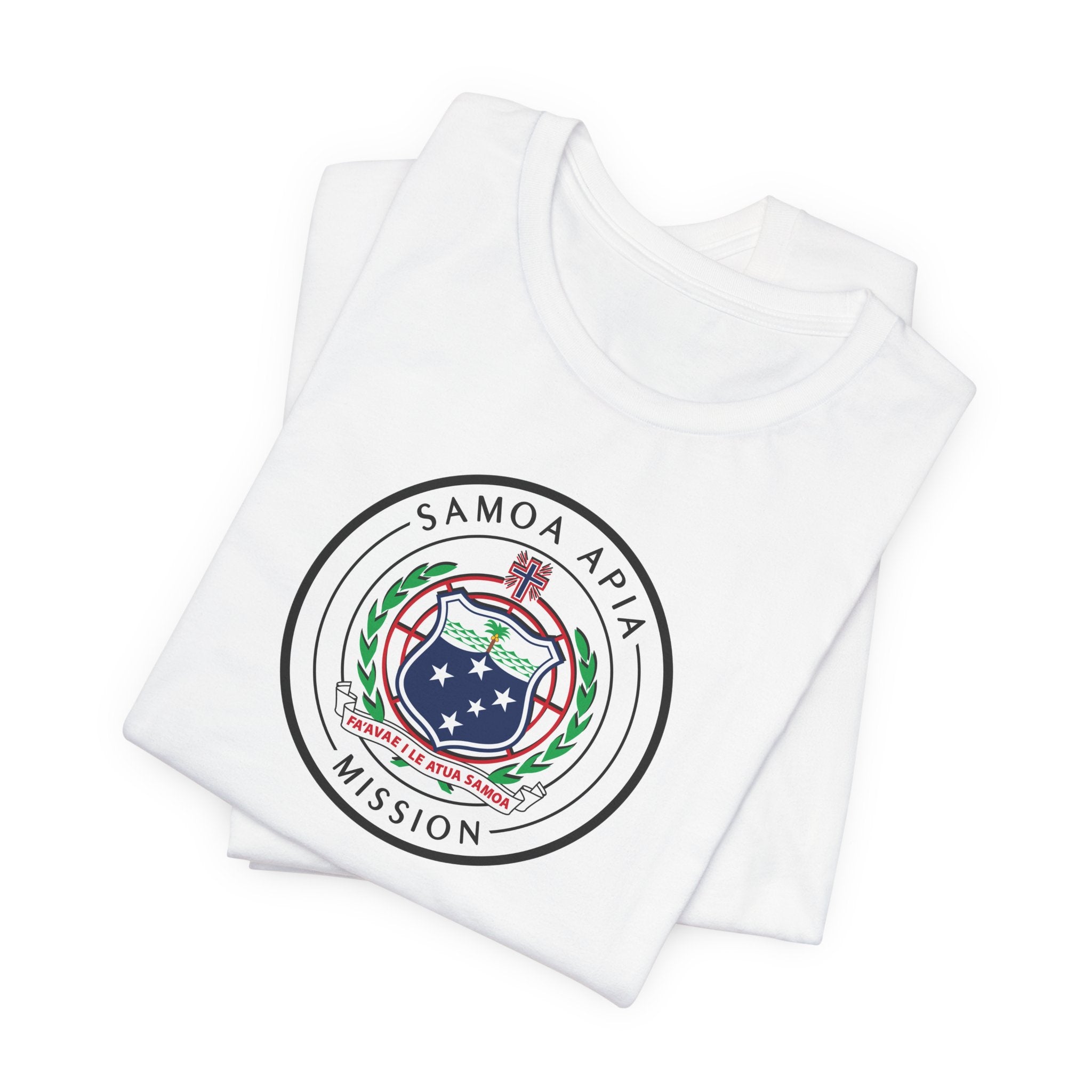 Samoa Apia Mission Flag Logo (White Border) T-shirt - Latter-Day Saint LDS Missionary Gift - Book of Mormon