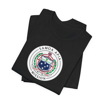 Samoa Apia Mission Flag Logo (White Border) T-shirt - Latter-Day Saint LDS Missionary Gift - Book of Mormon