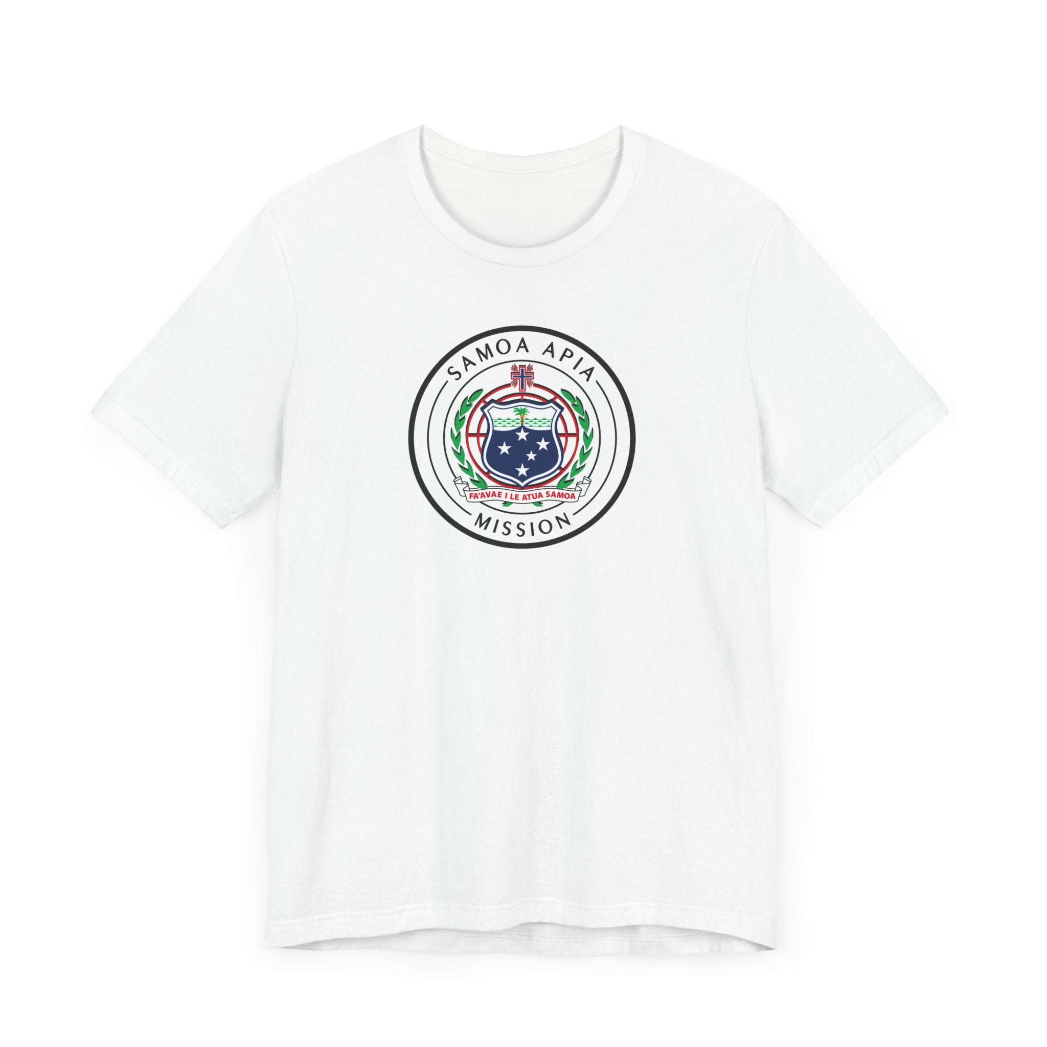 Samoa Apia Mission Flag Logo (White Border) T-shirt - Latter-Day Saint LDS Missionary Gift - Book of Mormon