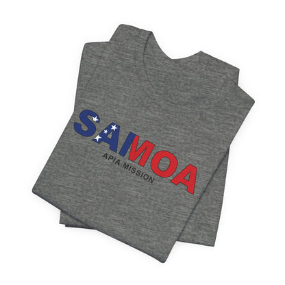 Samoa Apia Mission Flag Title T-shirt - Latter-Day Saint LDS Missionary Gift - Book of Mormon