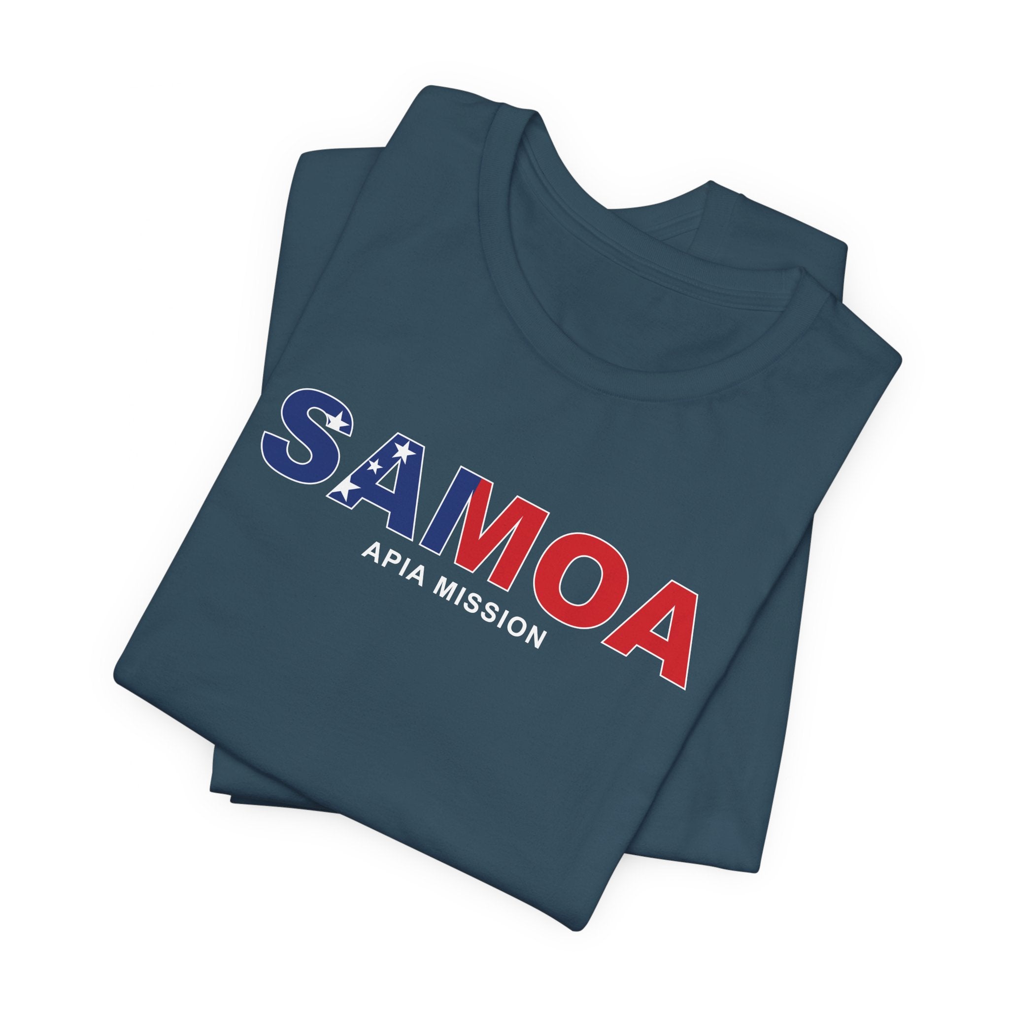 Samoa Apia Mission Flag Title T-shirt - Latter-Day Saint LDS Missionary Gift - Book of Mormon