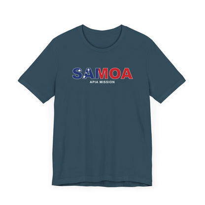 Samoa Apia Mission Flag Title T-shirt - Latter-Day Saint LDS Missionary Gift - Book of Mormon