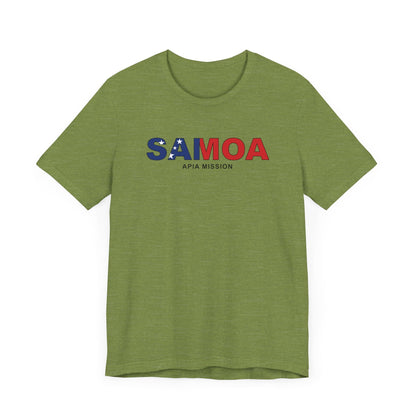 Samoa Apia Mission Flag Title T-shirt - Latter-Day Saint LDS Missionary Gift - Book of Mormon