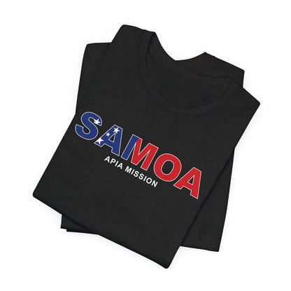 Samoa Apia Mission Flag Title T-shirt - Latter-Day Saint LDS Missionary Gift - Book of Mormon