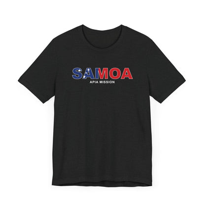 Samoa Apia Mission Flag Title T-shirt - Latter-Day Saint LDS Missionary Gift - Book of Mormon