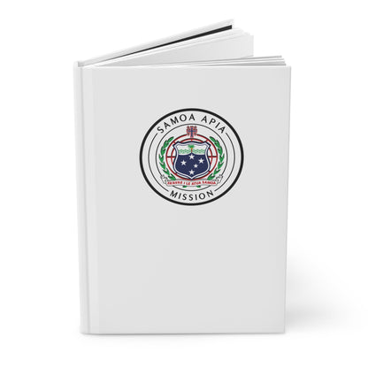 Samoa Apia Mission Logo Design White Hardcover Journal Matte - Latter-Day Saint LDS Missionary Gift - Book of Mormon