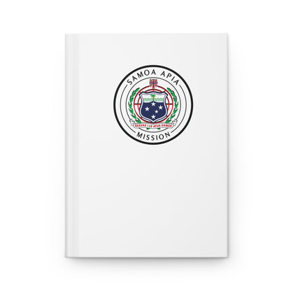 Samoa Apia Mission Logo Design White Hardcover Journal Matte - Latter-Day Saint LDS Missionary Gift - Book of Mormon