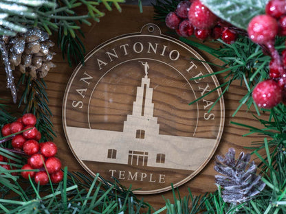 San Antonio Texas Temple Christmas Ornament - Latter-Day Saint LDS Missionary Gift - Book of Mormon