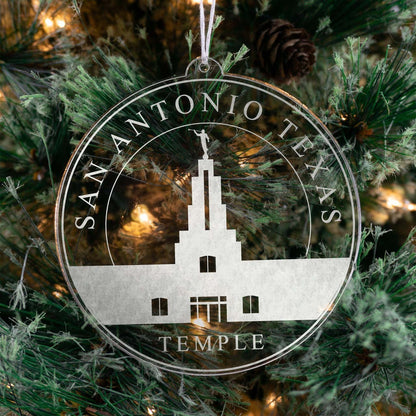 San Antonio Texas Temple Christmas Ornament - Latter-Day Saint LDS Missionary Gift - Book of Mormon