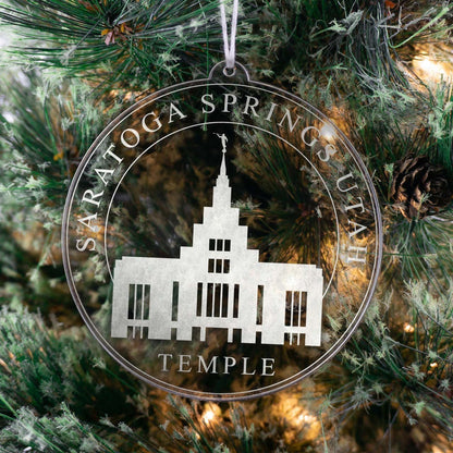 Saratoga Springs Utah Temple Christmas Ornament - Latter-Day Saint LDS Missionary Gift - Book of Mormon