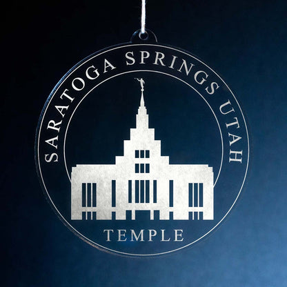 Saratoga Springs Utah Temple Christmas Ornament - Latter-Day Saint LDS Missionary Gift - Book of Mormon