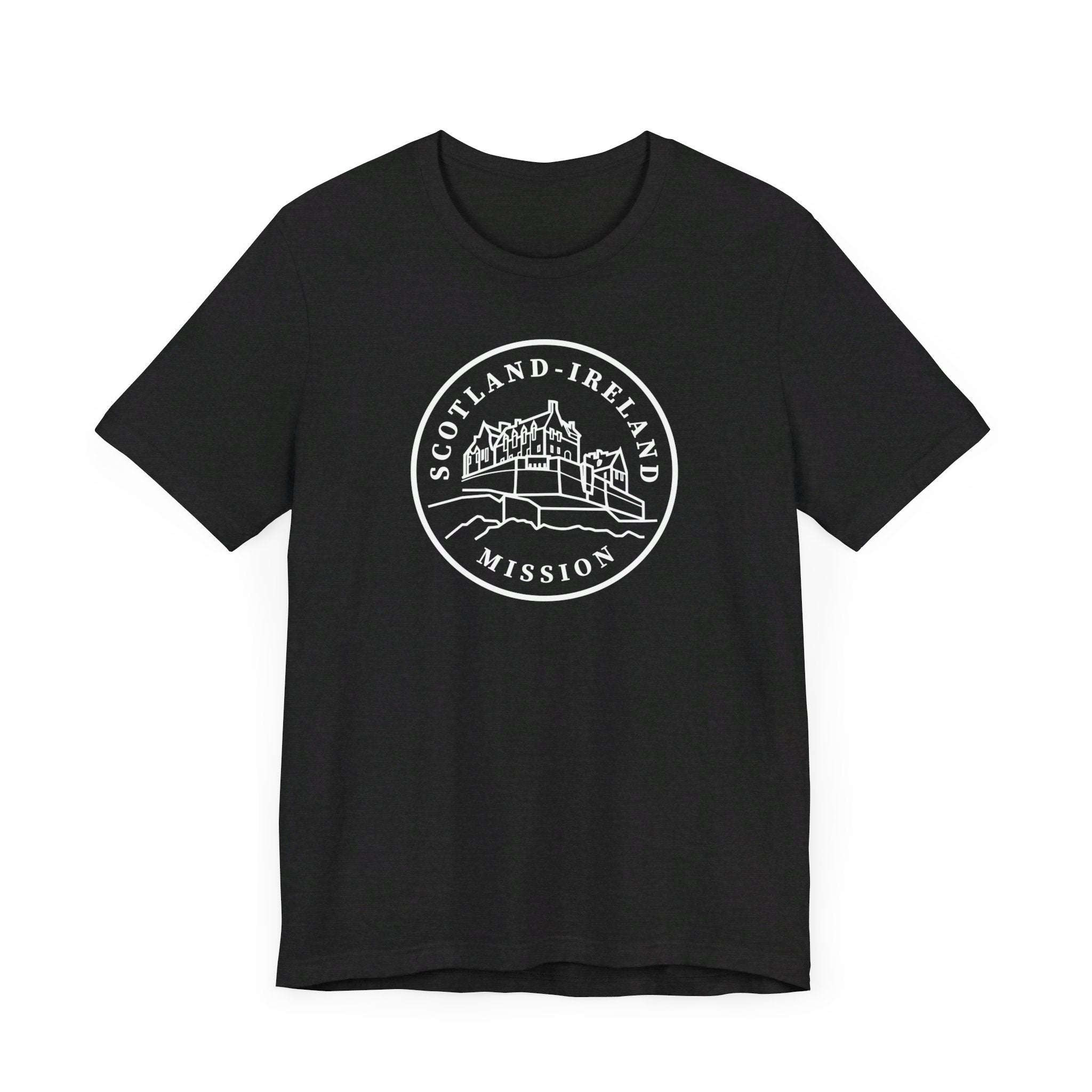 Scotland Ireland Mission Circular Monochrome Logo T-Shirt - Latter-Day Saint LDS Missionary Gift - Book of Mormon