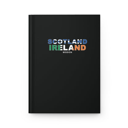 Scotland Ireland Mission Flag Title Black Hardcover Journal Matte - Latter-Day Saint LDS Missionary Gift - Book of Mormon