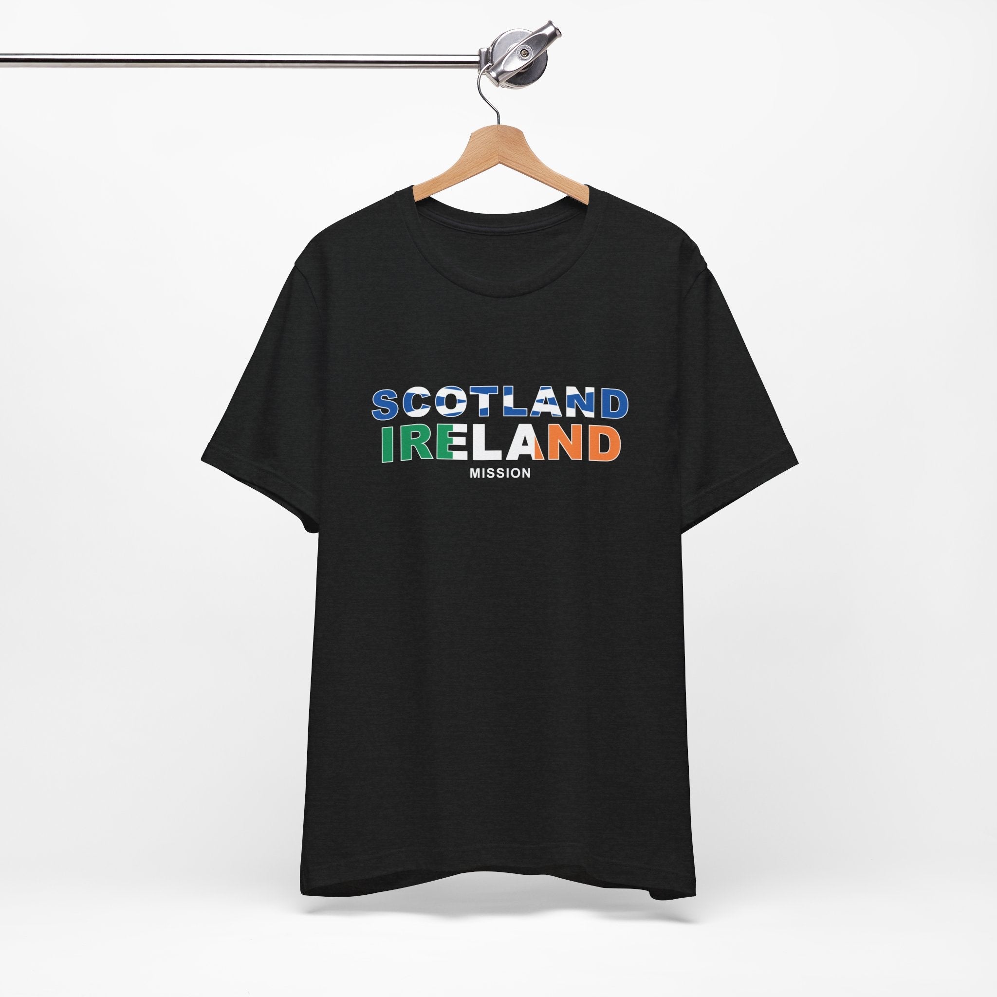 Scotland Ireland Mission Flag Title T-shirt - Latter-Day Saint LDS Missionary Gift - Book of Mormon