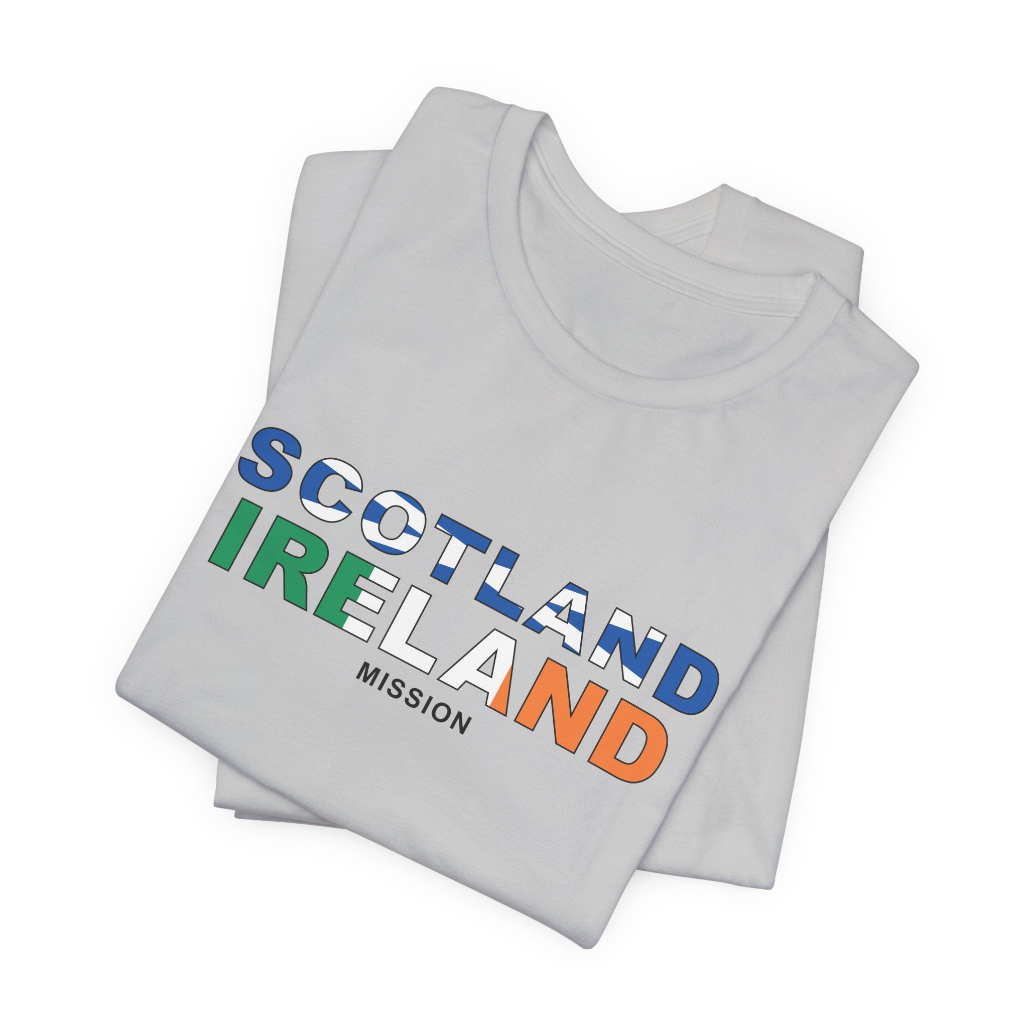 Scotland Ireland Mission Flag Title T-shirt - Latter-Day Saint LDS Missionary Gift - Book of Mormon