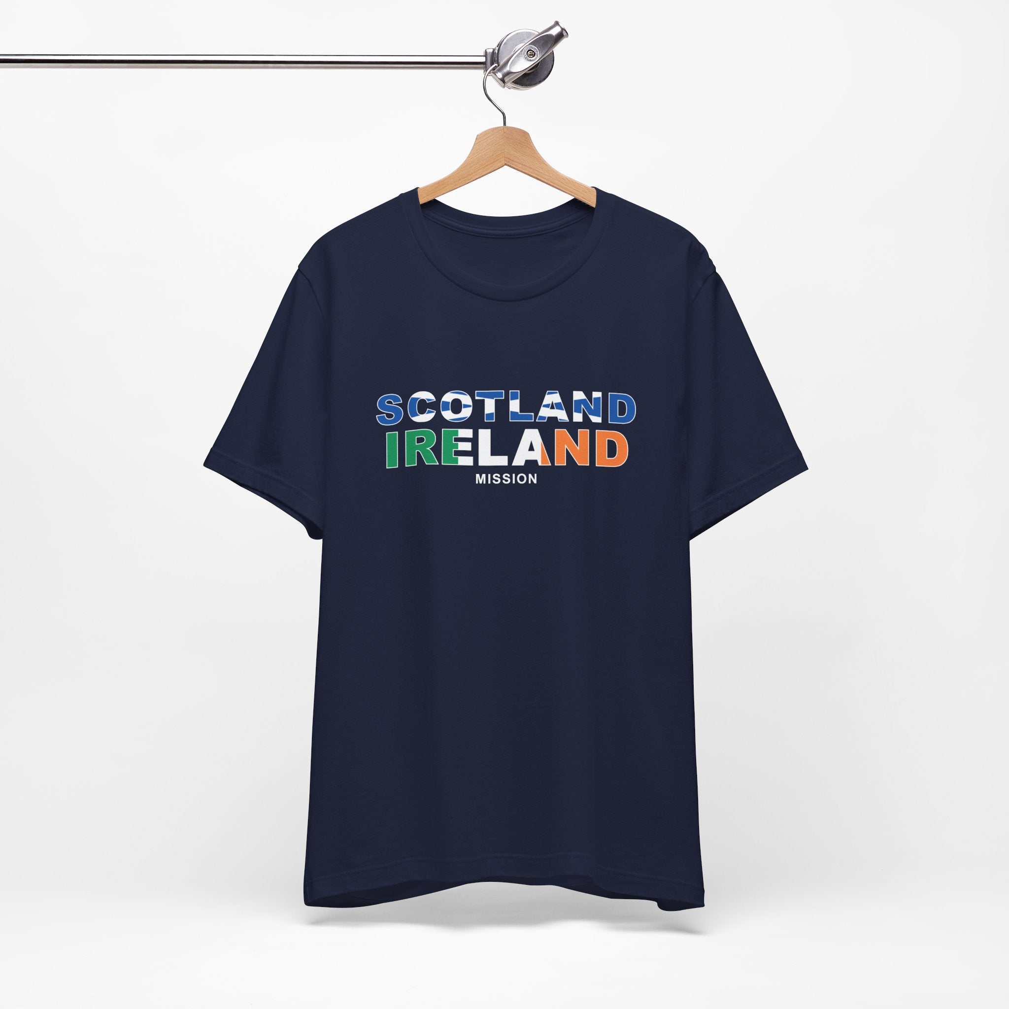 Scotland Ireland Mission Flag Title T-shirt - Latter-Day Saint LDS Missionary Gift - Book of Mormon