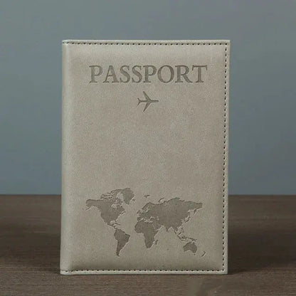 PU Passport Holder Map Pattern Ticket Passport Covers Travel Passport Protective Cover ID Credit Card Holder Travel Accessories