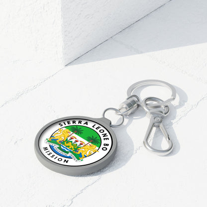 Sierra Leone Bo Mission Circle Flag Key Tag - Latter-Day Saint LDS Missionary Gift - Book of Mormon