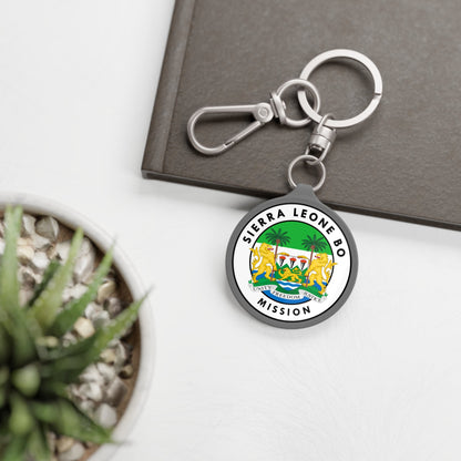 Sierra Leone Bo Mission Circle Flag Key Tag - Latter-Day Saint LDS Missionary Gift - Book of Mormon