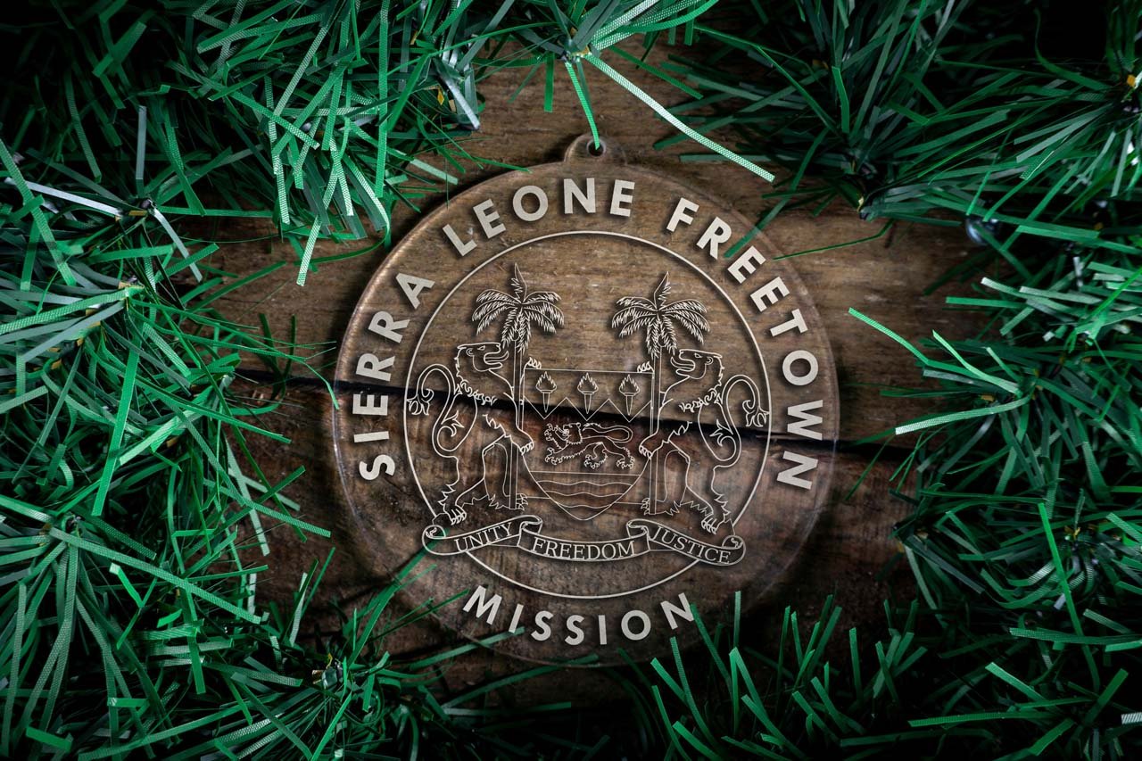 Sierra Leone Freetown Mission Christmas Ornament - Latter-Day Saint LDS Missionary Gift - Book of Mormon