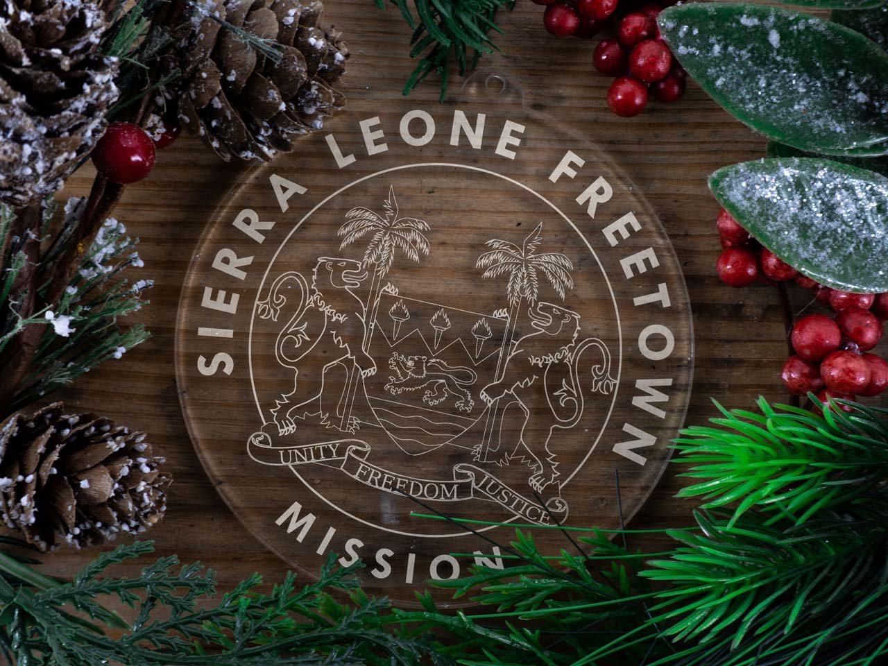 Sierra Leone Freetown Mission Christmas Ornament - Latter-Day Saint LDS Missionary Gift - Book of Mormon