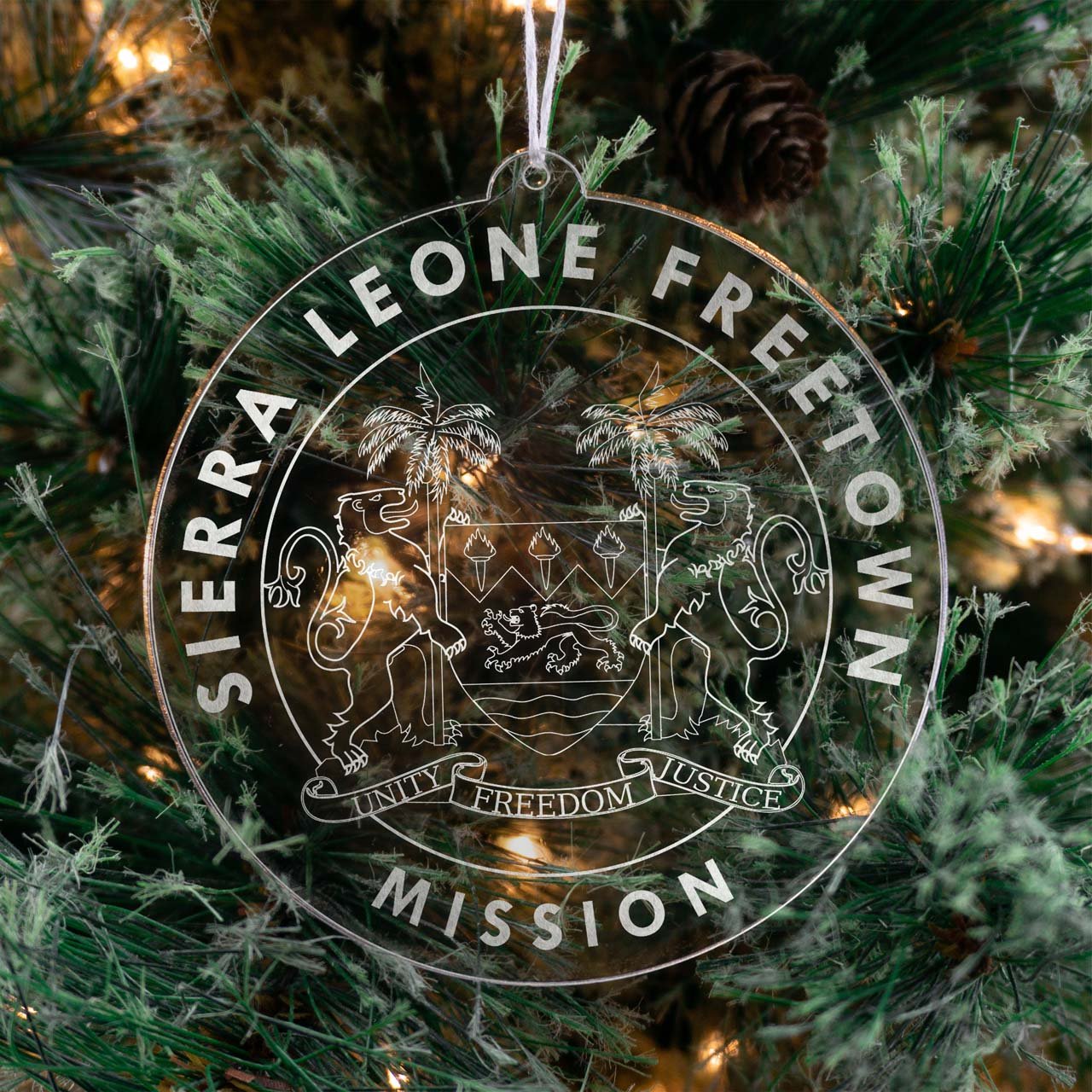 Sierra Leone Freetown Mission Christmas Ornament - Latter-Day Saint LDS Missionary Gift - Book of Mormon