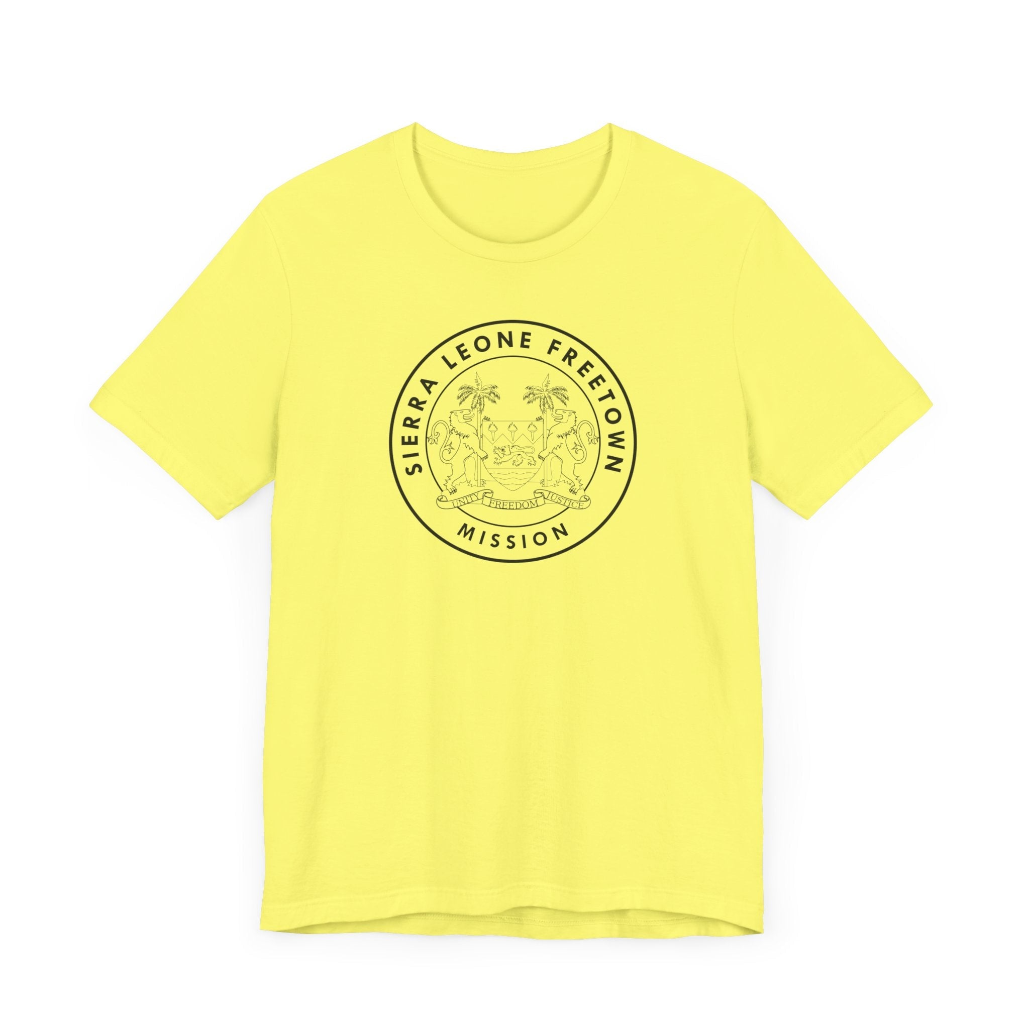 Sierra Leone Freetown Mission Circular Monochrome Logo T-Shirt - Latter-Day Saint LDS Missionary Gift - Book of Mormon
