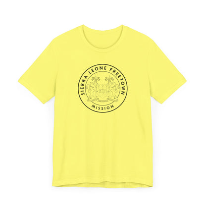 Sierra Leone Freetown Mission Circular Monochrome Logo T-Shirt - Latter-Day Saint LDS Missionary Gift - Book of Mormon