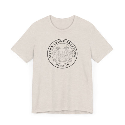 Sierra Leone Freetown Mission Circular Monochrome Logo T-Shirt - Latter-Day Saint LDS Missionary Gift - Book of Mormon