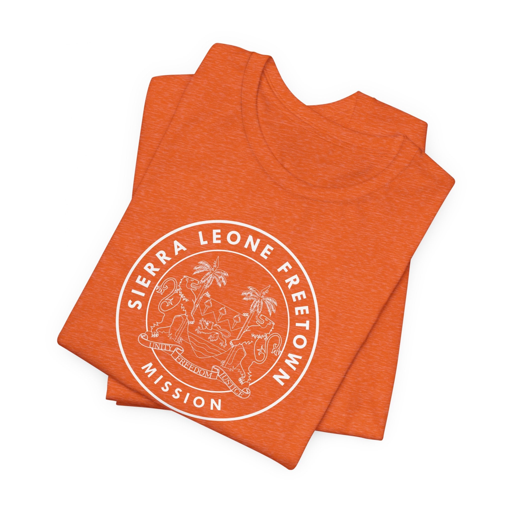 Sierra Leone Freetown Mission Circular Monochrome Logo T-Shirt - Latter-Day Saint LDS Missionary Gift - Book of Mormon
