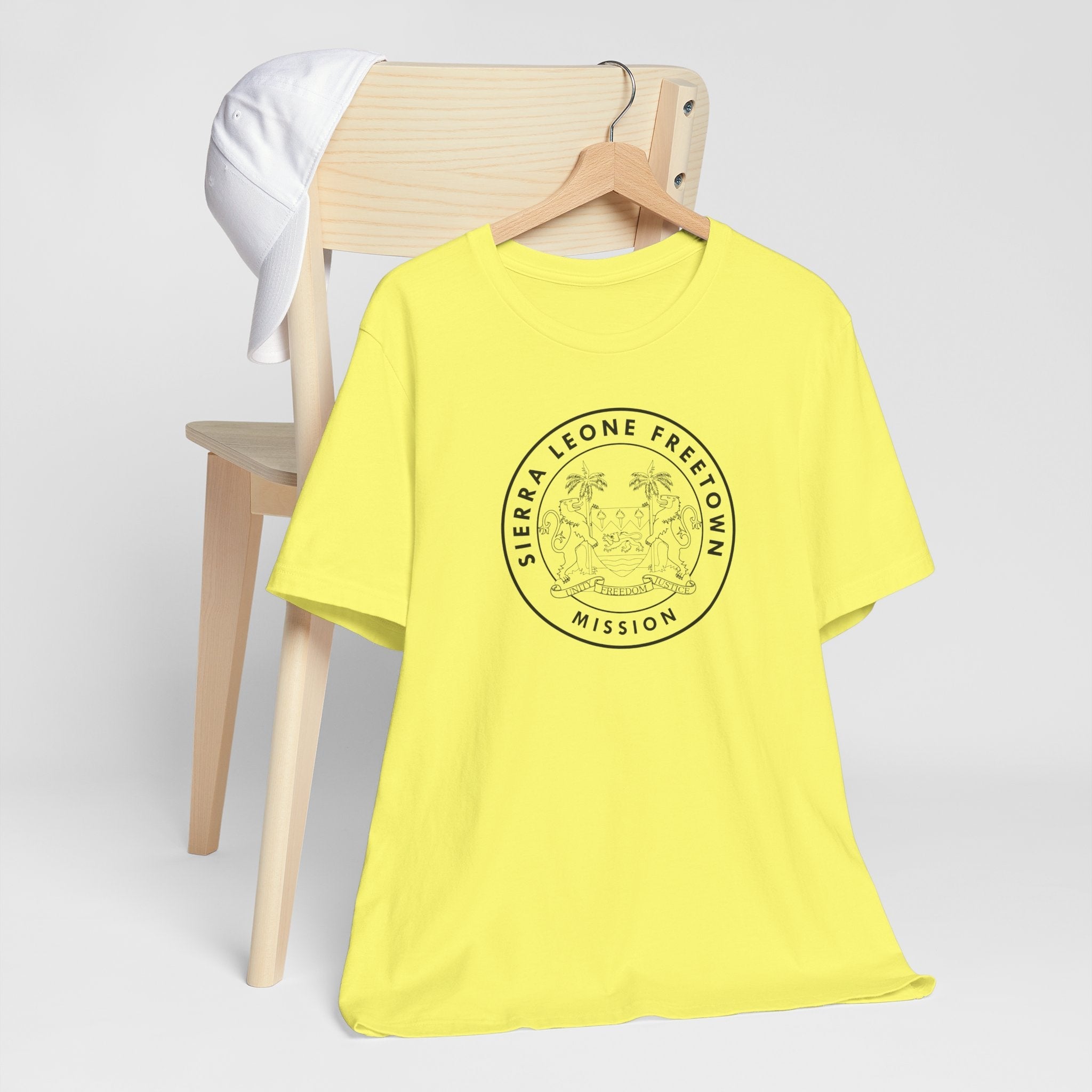 Sierra Leone Freetown Mission Circular Monochrome Logo T-Shirt - Latter-Day Saint LDS Missionary Gift - Book of Mormon