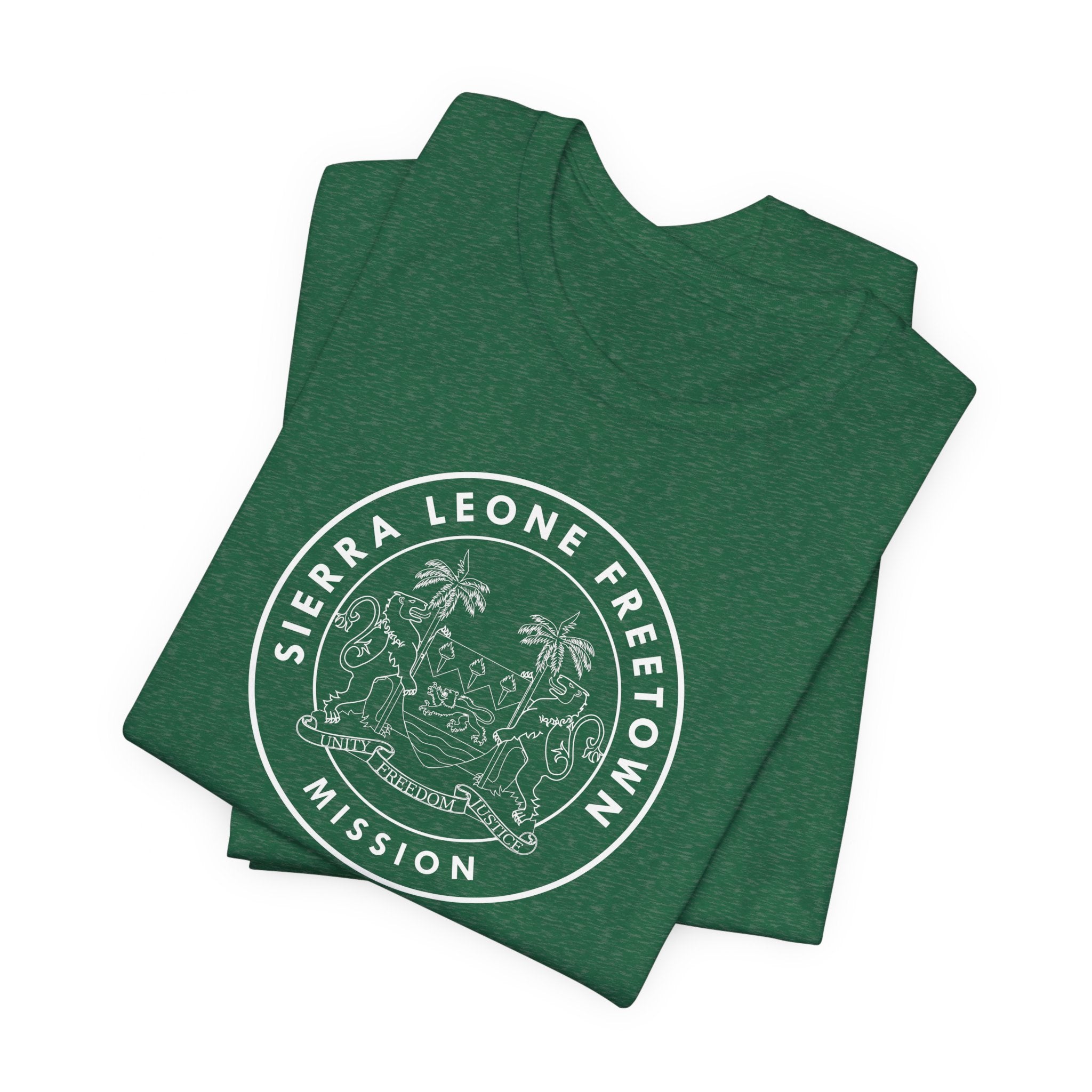 Sierra Leone Freetown Mission Circular Monochrome Logo T-Shirt - Latter-Day Saint LDS Missionary Gift - Book of Mormon