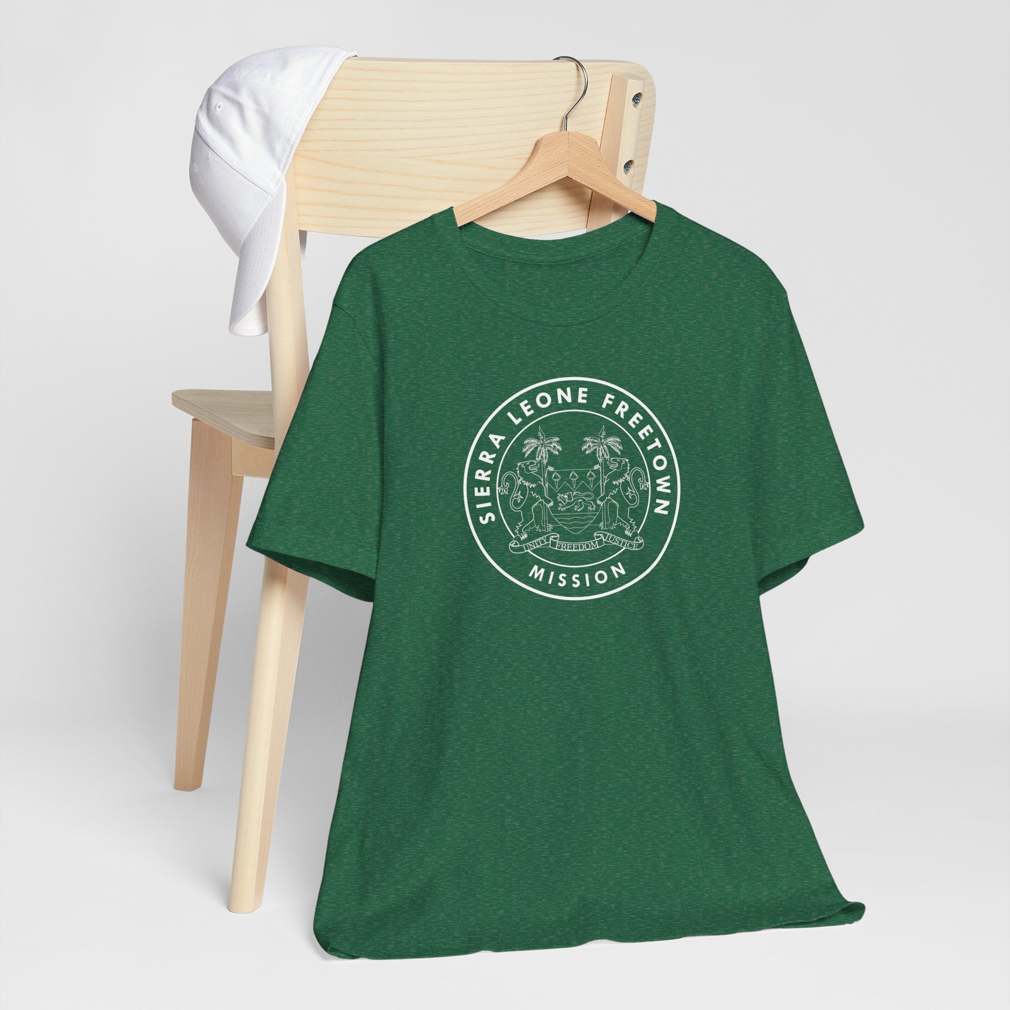 Sierra Leone Freetown Mission Circular Monochrome Logo T-Shirt - Latter-Day Saint LDS Missionary Gift - Book of Mormon