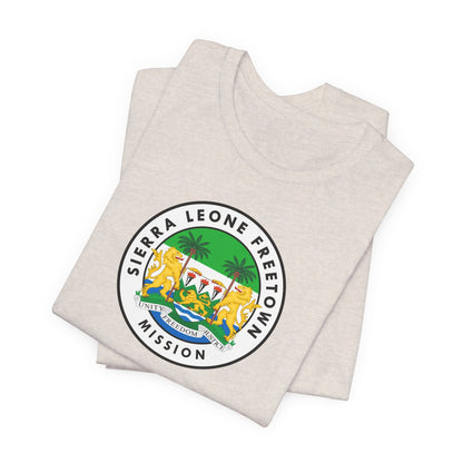 Sierra Leone Freetown Mission Flag Logo (White Border) T-shirt - Latter-Day Saint LDS Missionary Gift - Book of Mormon