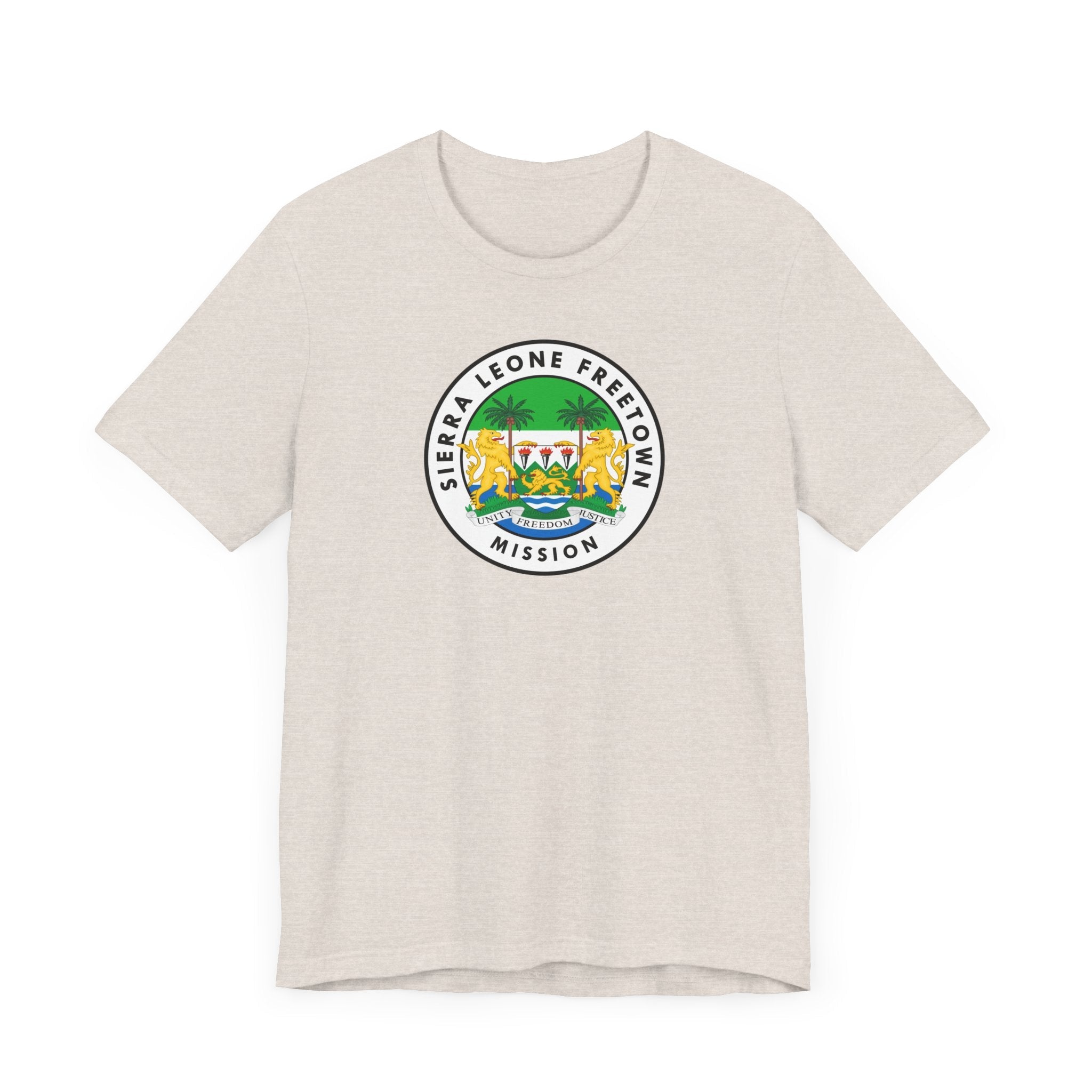 Sierra Leone Freetown Mission Flag Logo (White Border) T-shirt - Latter-Day Saint LDS Missionary Gift - Book of Mormon