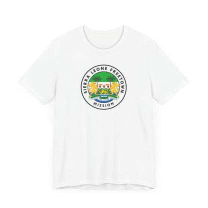 Sierra Leone Freetown Mission Flag Logo (White Border) T-shirt - Latter-Day Saint LDS Missionary Gift - Book of Mormon