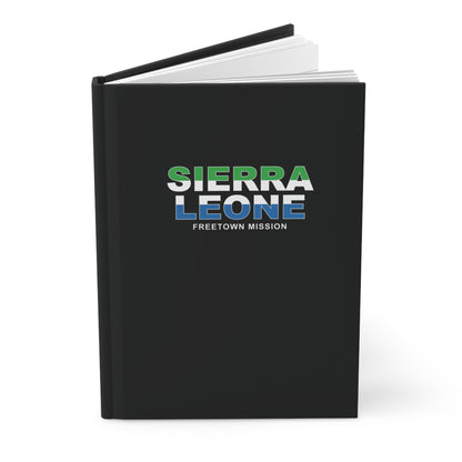 Sierra Leone Freetown Mission Flag Title Black Hardcover Journal Matte - Latter-Day Saint LDS Missionary Gift - Book of Mormon