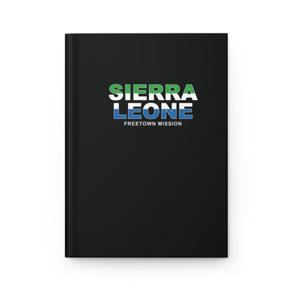 Sierra Leone Freetown Mission Flag Title Black Hardcover Journal Matte - Latter-Day Saint LDS Missionary Gift - Book of Mormon