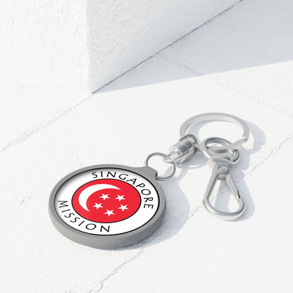 Singapore Mission Circle Flag Key Tag - Latter-Day Saint LDS Missionary Gift - Book of Mormon
