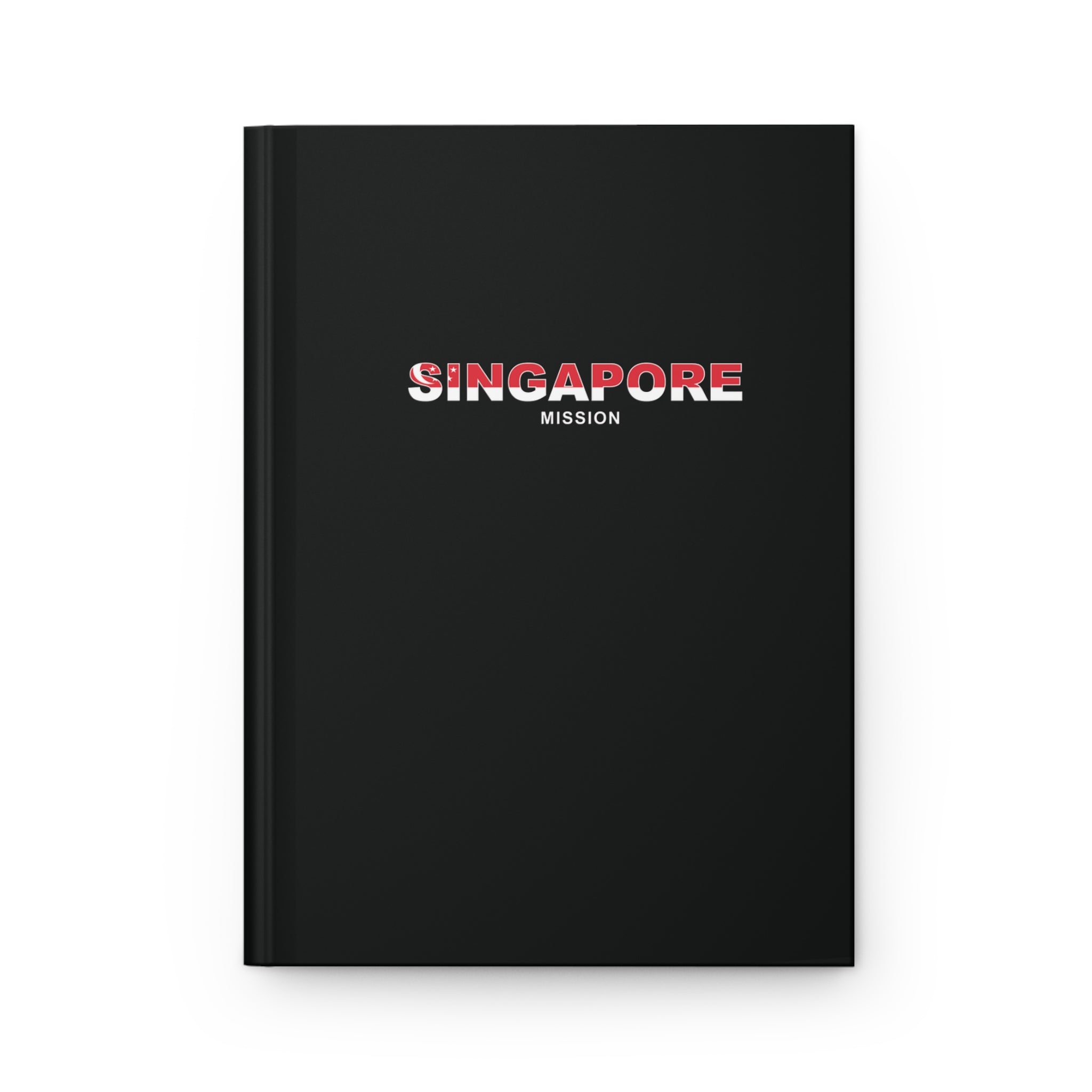 Singapore Mission Flag Title Black Hardcover Journal Matte - Latter-Day Saint LDS Missionary Gift - Book of Mormon