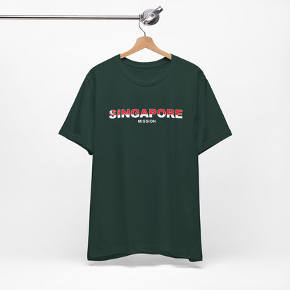 Singapore Mission Flag Title T-shirt - Latter-Day Saint LDS Missionary Gift - Book of Mormon