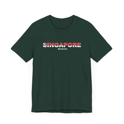 Singapore Mission Flag Title T-shirt - Latter-Day Saint LDS Missionary Gift - Book of Mormon