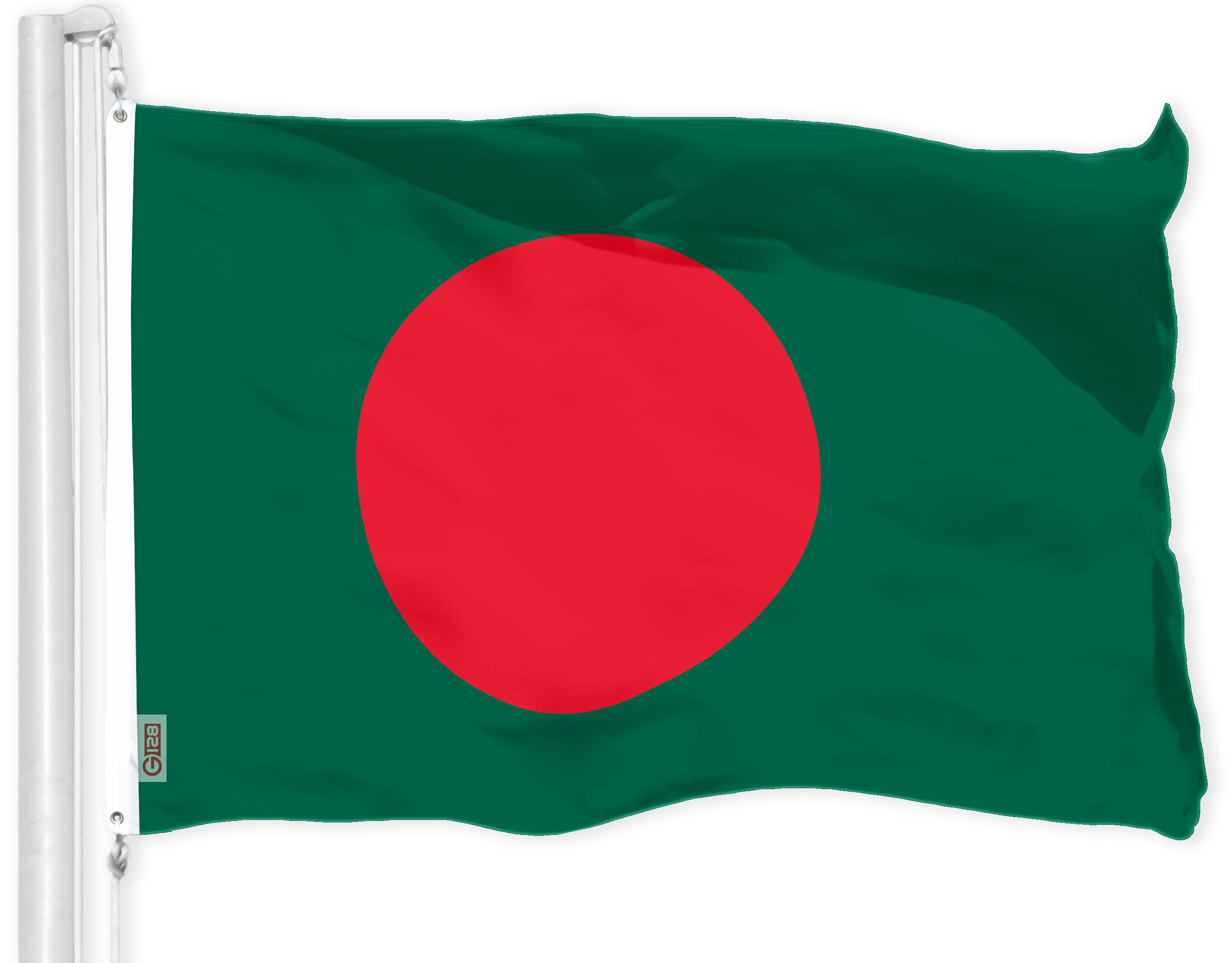 G128 Bangladesh Bangladeshi Flag | 3x5 Ft | Printed 150D Polyester - Indoor/Outdoor, Vibrant Colors, Brass Grommets, Quality Polyester, Much Thicker More Durable Than 100D 75D Polyester
