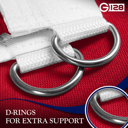 G128 North Carolina State Flag | 6x10 Ft | StormFlyer Series Embroidered 220GSM Spun Polyester | Embroidered Design, Indoor/Outdoor, Brass Grommets, Heavy Duty, All Weather