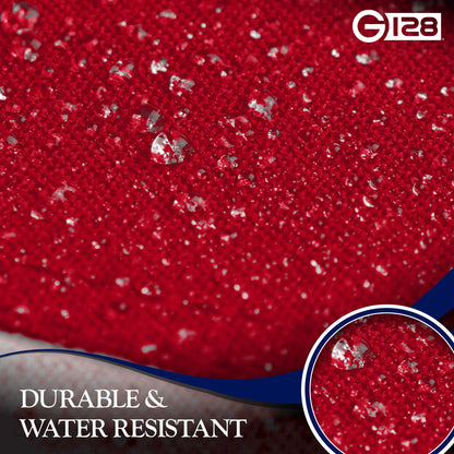 G128 North Carolina State Flag | 6x10 Ft | StormFlyer Series Embroidered 220GSM Spun Polyester | Embroidered Design, Indoor/Outdoor, Brass Grommets, Heavy Duty, All Weather